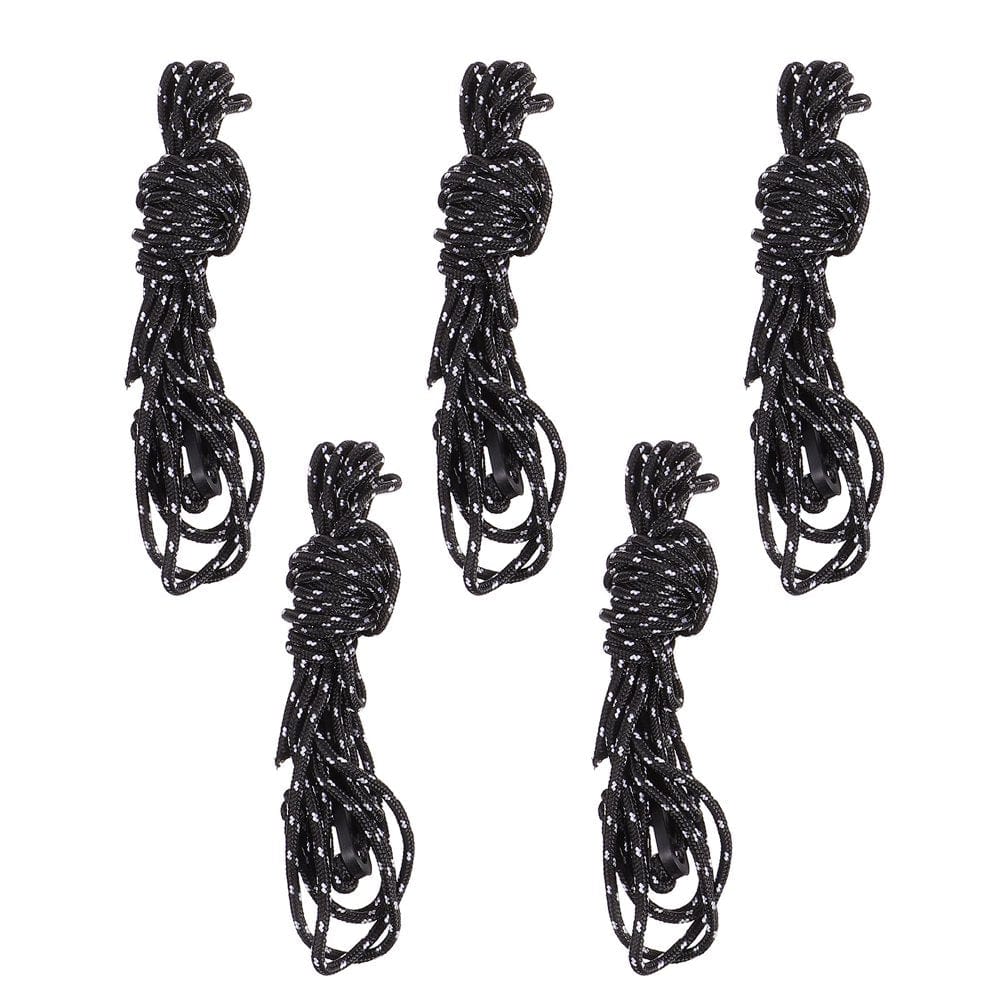 NUOLUX 5Pcs Sturdy Windproof Rope with Buckle Outdoor Camping Tent Fixing Accessories