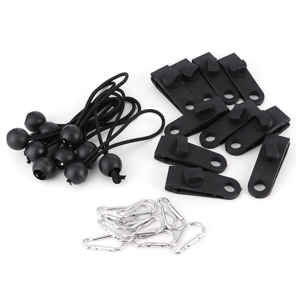 OTVIAP Windproof Tent Clip, Multi‑Purpose Buckle Ball Elastic Cords Outdoor Canopy Awnings Clamp Accessories Tarp Clips, Awning Clip