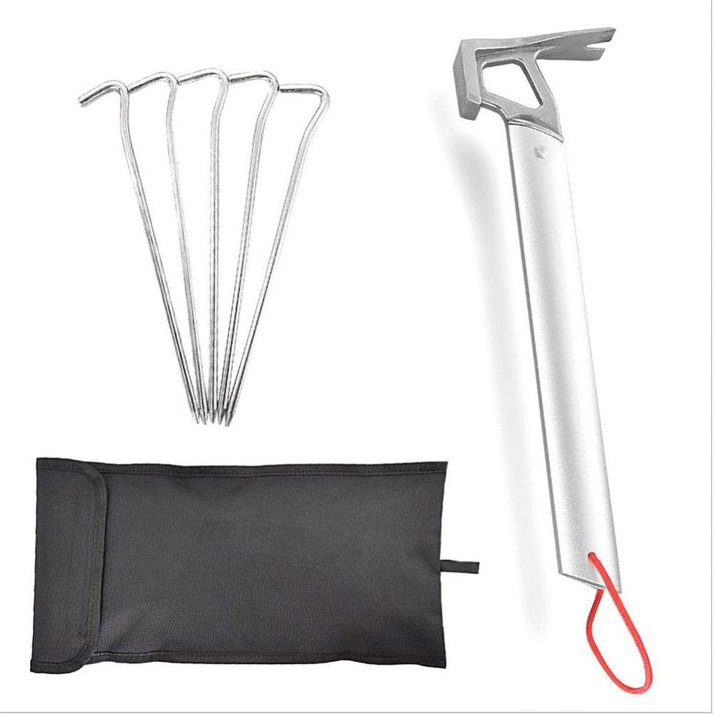Outdoor Camping Tent Peg Hammer Multifunctional Hiking Aluminum Alloy Stakes Nail Puller Tent Peg Accessories