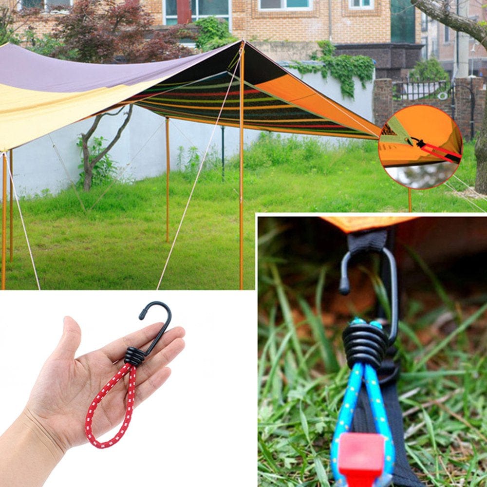 Qhlight Outdoor Camp Fixed Binding Elastic Rope Hook Tent Holder Tihgt Buckle Accessory