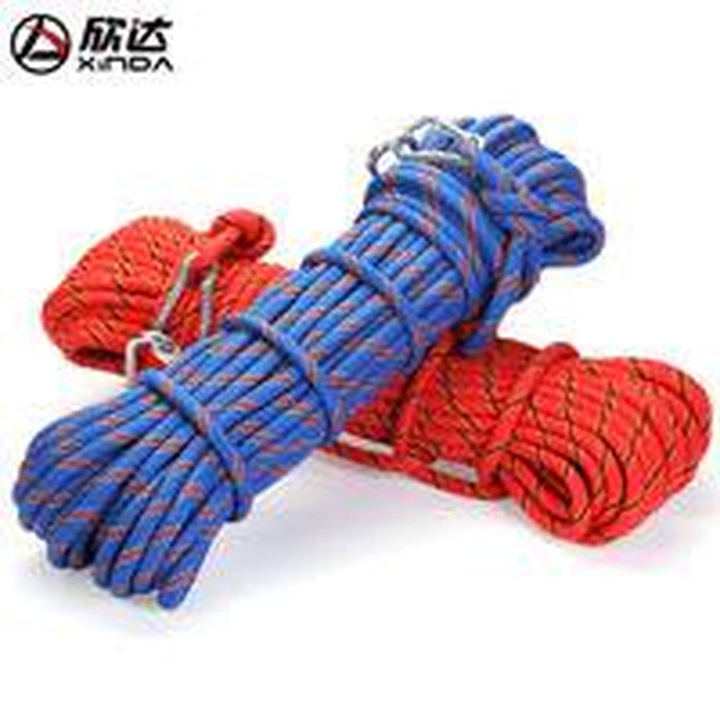ROBOT-GXG Climbing Rope Anti-Slip Safety Rope Portable Survival Hiking Cord Outdoor Accessory, Blue, 10M