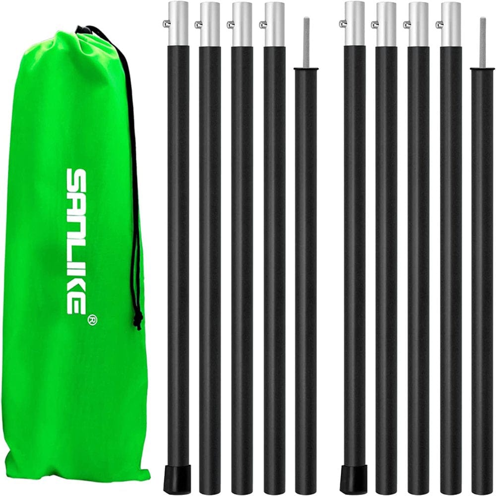 SAN like Telescoping Tarp Poles Adjustable Tent Poles for Tarp Canopy Poles for Camping Canopy Awning Shelter Backpacking Hiking - (Adjustable Length - Steel Increase Thinckness)