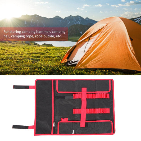 Tebru Portable Outdoor Camping Nail Bag Heavy Duty Tool Pouch Camping Tent Nail Hammer Stake Peg Storage Bag,Tent Nail Hammer Storage Bag,Camping Tent Bag