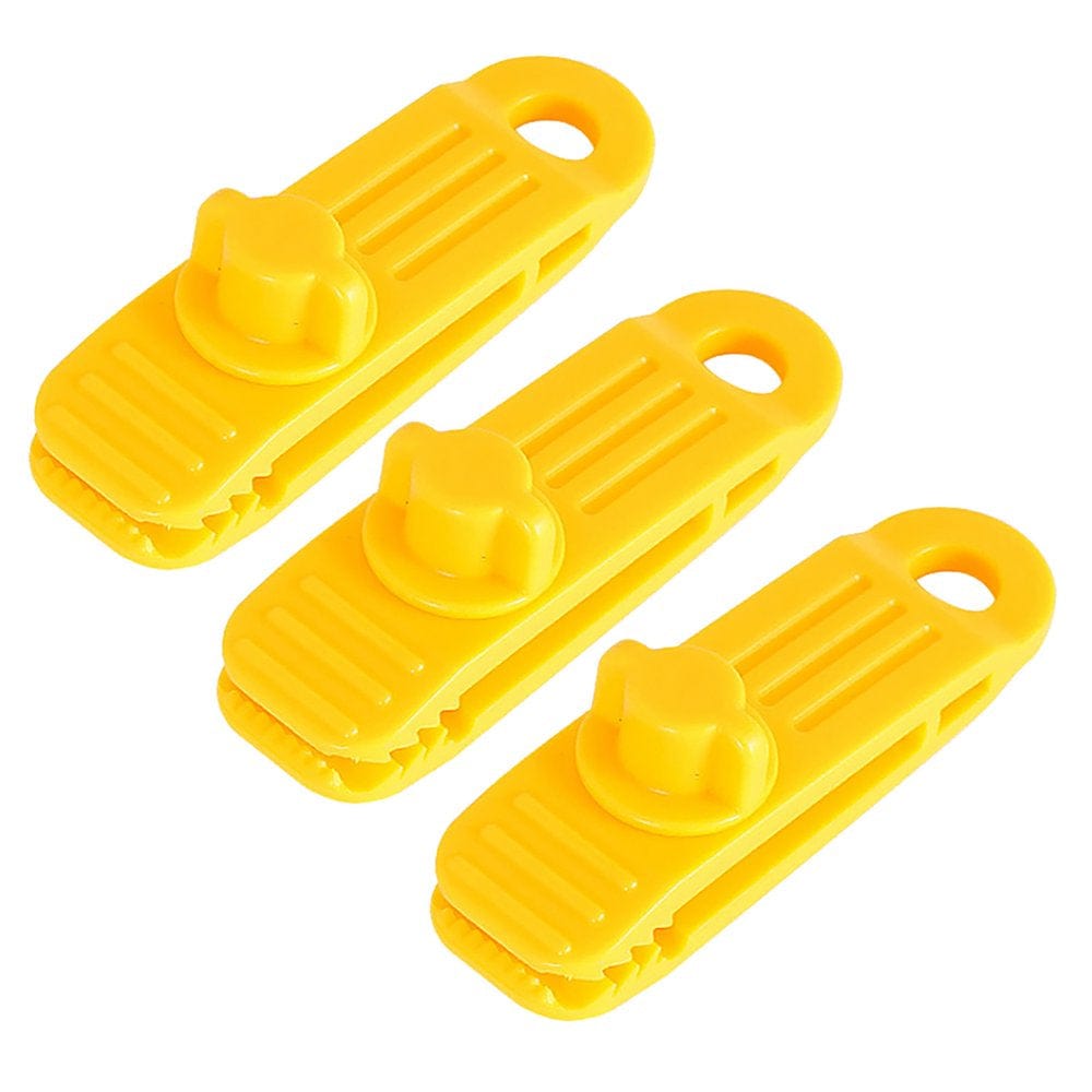 Tifytof2Ys 3PCS Reusable Tent Tarp Tarpaulin Clip Clamp Buckle Camping Tool