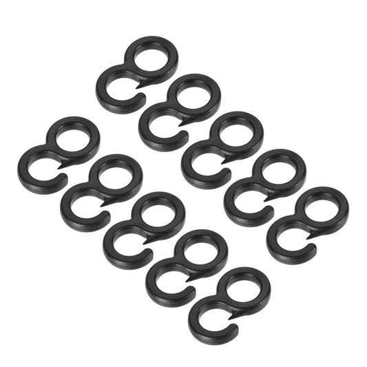 Uxcell 11Mm Hole Camping Tent Plastic Snaps Hooks Buckles Black 20Pack