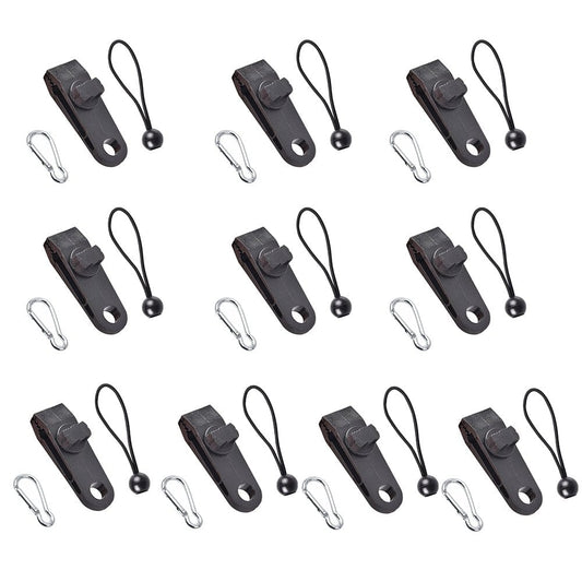 Windproof Tent Clips Set Easy to Use Elastic Cords Set High Quality Awning Hooks Set Multifunctional Tent Wind Rope Clips Tent Accessories for Outdoor Hiking Camping