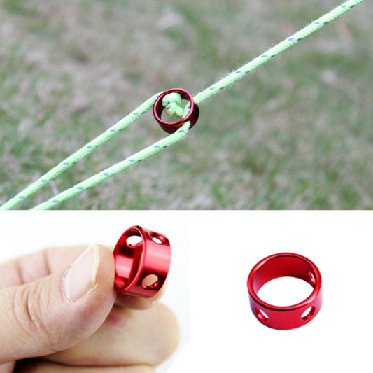 Ylmarket Tent Cord Fixing Circle Ring Stopper Outdoors Portable Buckle Camping Accessory Red