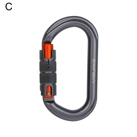 Yzdevelop Climbing Carabiner Anti-Oxidation Wear Resistant Accessory O-Shape D-Shape Screw Climbing Lock for Mountaineering