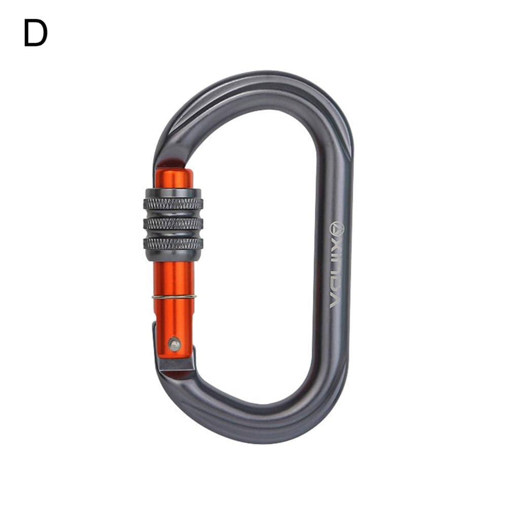 Yzdevelop Climbing Carabiner Anti-Oxidation Wear Resistant Accessory O-Shape D-Shape Screw Climbing Lock for Mountaineering